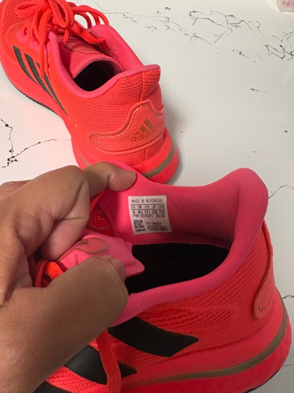 adidas Kids Bright Pink Neon Athletic Sneakers